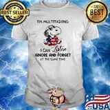 I’m Mul Titasking I Can Listen Ignore And Forget At The Same Time Snoopy Wear Clother American Flag Shirt