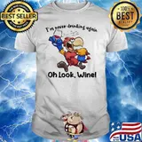 I’m never drinking again oh look wine parrot shirt
