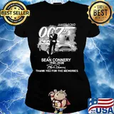 James Bond 007 Sean Connery 1930 2020 Signature Thank You For The Memories Ladies tee