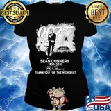 James Bond Sean Connery 1930 2020 Thank You For The Memories Shirt Ladies tee