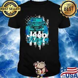 Jeep King Jeep Lover American Flag Crown Vintage Retro Shirt