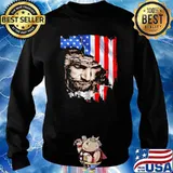 Jesus God American Flag Shirt Sweater