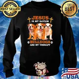 JESUS IS MY SAVIOR BULLDOGS ARE MY THERAPY SHIRT Sweater