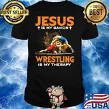Jesus Is My Savior Wrestling Is My Therapy Shirt