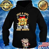 Just A Girl Who Loves Baby Yoda And Saints Snowflakes Shirt Hoodie