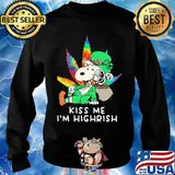 Kiss Me I’m Highrish Snoopy Cannabis Patricks Day Shirt Sweater