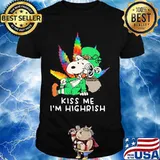 Kiss Me I’m Highrish Snoopy Cannabis Patricks Day Shirt