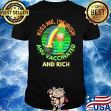 Kiss Me I’m Irish And Vaccinated And Rich St Patrick’s Day Shirt
