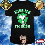 Kiss Me I’m Irish Smak Snoopy Patricks Day Shirt