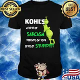 Kohl’s My Level Of Sarcasm Depends On Your Level Of Stupidity Grinch Shirt