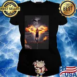Kylian Mbappe Eagle Wings Fire Shirt Ladies tee