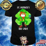 Leprechaun wearing face mask hand wash St Patrick’s Day 2021 shirt