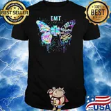 Logo Emt She Believed She Could So She Did Butterfly Hologram Shirt