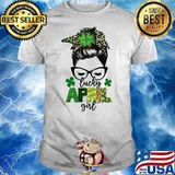 Lucky April Girl Patricks Day Shirt