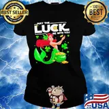 May The Luck Be With You Ariel Patricks Day Shirt Ladies tee
