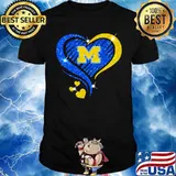 Michigan Wolverines Football Heart Diamond Shirt