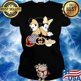Mickey Mouse and Minnie wear Gucci Ladies tee