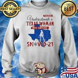 Never Underestimate A Texas Woman Who Survived Shirt Sweater