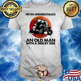 Never underestimate an old man with a side by side moon shirt