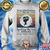 OFFICIAL LADY WHISTLE DOWN TEA CO SPILLING THE TEA SINCE 1813 VINTAGE SHIRT Sweater
