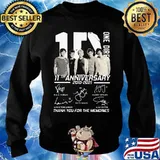 One Direction 11th Anniversary 2010 2021 Thank You For The Memories Shirt Sweater