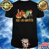 Peace Love Harry Potter Logo Shirt