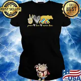 Peace Love Mama Bears Autism Shirt Ladies tee