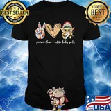 Peace Love Native Baby Yoda American Shirt