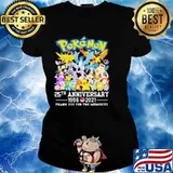 Pokemon 25th Anniversary 1996 2021 Thank You For The Memories Shirt Ladies tee