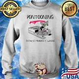 Pontooning Cat Because Murder Is Wrong Black Cat Sweater