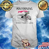 Pontooning Cat Because Murder Is Wrong Black Cat shirt