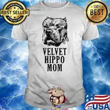 Pretty Velvet Hippo Mom Pitbull Shirt