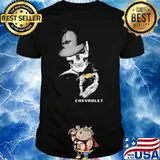 Punisher Skull Logo With Chevrolet Car Shirt
