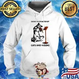 BLACK CAT EASILY DISTRACTED BY CATS AND VIOLINS SHIRT Hoodie