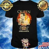Queen 51 Years 1970 2021 Legend Never Die Signature Shirt