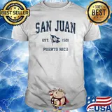 San Juan PR Sports Navy Boat Anchor Flag Shirt