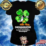 Shenanigator Definition A Person Who Instigates Snoopy Dabbing Patricks Day Shirt Ladies tee