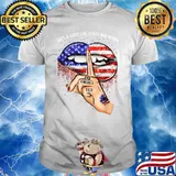 Shes A Good Girl Loves Her Mama Jesus America Biting Lips American Flag Shirt