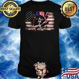 Skull American flag shirt
