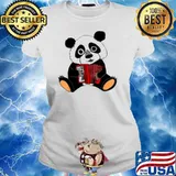 Smilemoreteesa Funny Panda Bear Playing Accordion Ladies tee