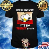 Snoopy and Woodstock I like to stay in bed it’s too peopley outside shirt