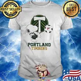 Snoopy Playing Soccer Portland Timbers Shirt