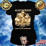 The Alan Jackson 38th Anniversary 1983 2021 Signature Thanks For The Memories Ladies tee