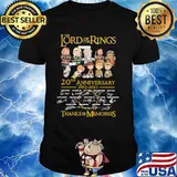 The Lord Ò THe Rings 20th Anniverary 2001-2021 Thanks For The Memories Shirt