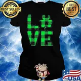 THE LOVE WITH HAPPY ST PATRICKS DAY 2021 PLAID SHIRT Ladies tee
