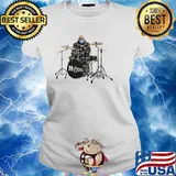 The Mittens Old Man Wear Mask Covid 19 Druming Shirt Ladies tee