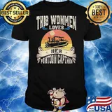 This Wonmen Loves Her Potoon Captain Vintage Sunset Shirt