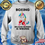 Unicorn Boxing Because Murder Is Wrong Sweater