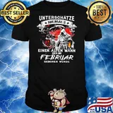 Unterschatze Niemals Einen Alten Mann Der Im Februar Geboren Wurde Skull Shirt