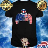 Video Game 4th Of July Gaming American Flag Shirt